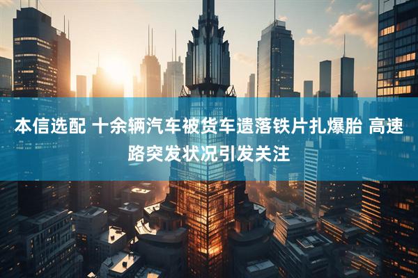 本信选配 十余辆汽车被货车遗落铁片扎爆胎 高速路突发状况引发关注